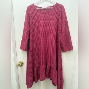 Burgundy honeycomb outfit